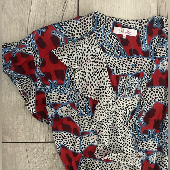 Parker Reina Mixed Print Wrap-Front
Midi Dress - Picture 5 of 6